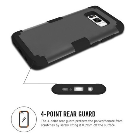 Противоударный Чехол Dropproof 3 in 1 Silicone sleeve  для Samsung Galaxy S8 / G950-черный
