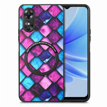 Противоударный чехол Colored Drawing (Magsafe) для OPPO A17 - Purple Scales