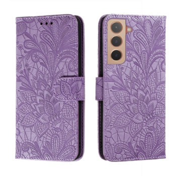 Чохол-книжка Lace Flower для Samsung Galaxy S22 5G - фіолетовий