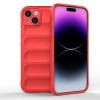Силіконовий чохол Magic Flannel для iPhone 15 Plus - червоний