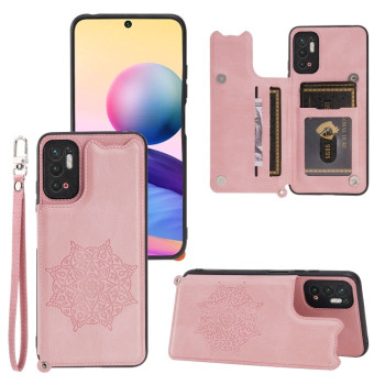 Протиударний чохол Mandala with Card Slot для Xiaomi Poco M3 Pro/Redmi Note 10 5G/10T/11 SE - рожевий