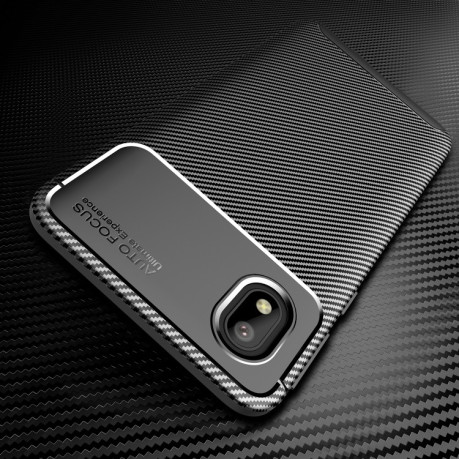 Ударозащитный чехол HMC Carbon Fiber Texture на Samsung Galaxy A01 Core / M01 Core - черный