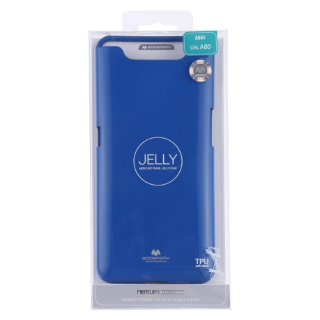 Силиконовый ударозащитный чехол MERCURY GOOSPERY JELLY на Samsung Galaxy A80 -синий