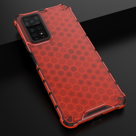Противоударный чехол Honeycomb на Xiaomi Redmi Note 12 Pro 4G/11 Pro Global(4G/5G)/11E Pro - красный