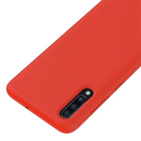 Силиконовый чехол EsCase Liquid Silicone на Samsung Galaxy A70 -красный