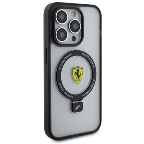 Оригінальний чохол Ferrari Ring Stand 2023 Collection MagSafe для iPhone 15 Pro Max - Black (FEHMP15XUSCAH)