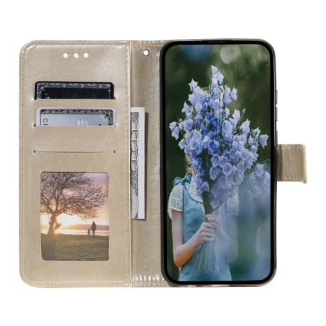 Чохол-книжка Totem Flower для Xiaomi 15 Pro - золотий
