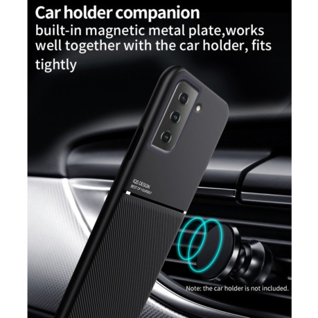 Протиударний чохол Tilt Strip Grain на Samsung Galaxy S21 FE - чорний