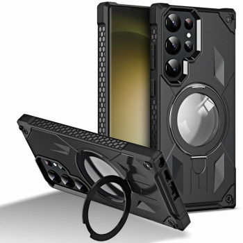 Противоударный чехол MagSafe Magnetic Holder для Samsung Galaxy S23 5G - черный