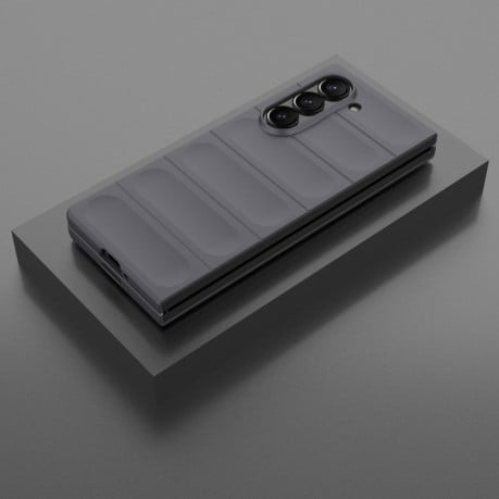 Силіконовий чохол Magic Flannel для Samsung Galaxy Fold 6 - темно-сірий