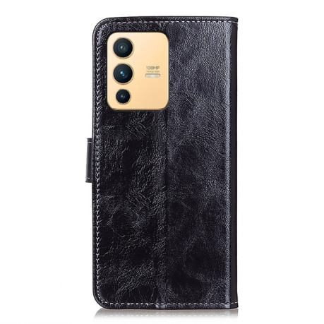 Чехол-книжка Magnetic Retro Crazy Horse Texture на Vivo S12 / V23 5G - черный