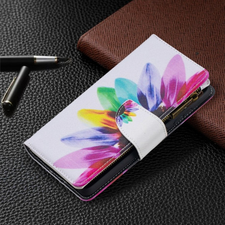 Чехол-кошелек Colored Drawing Series на Samsung Galaxy A52/A52s - Sun Flower