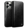 Чехол-книжка QIALINO Classic с натуральной кожи для iPhone 16 Pro - черный