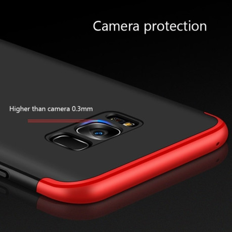 3D чехол GKK Three Stage Splicing Full Coverage Case на Samsung Galaxy S8/G950-красный, черный