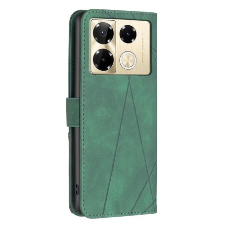 Чехол-книжка Rhombus Texture для Infinix Note 40 Pro 4G/5G/40 Pro+ 5G - зеленый