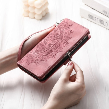 Чехол-книжка Multi-Card Totem Zipper Leather для Samsung Galaxy A36 - розовый