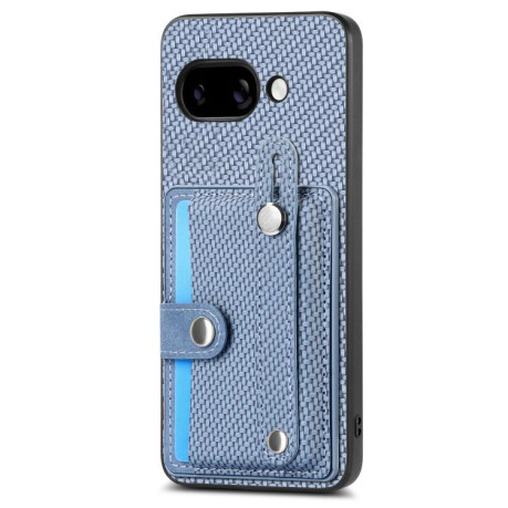 Противоударный чехол Wristband Kickstand Card для  Google Pixel 9a - синий