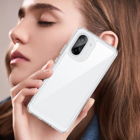 Чехол Colorful Acrylic Series с цветним бампером на OnePlus Nord CE5 5G - прозрачный