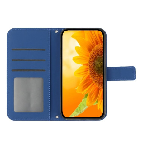 Чехол-книжка Skin Feel Sun Flower для Vivo V23 5G - синий
