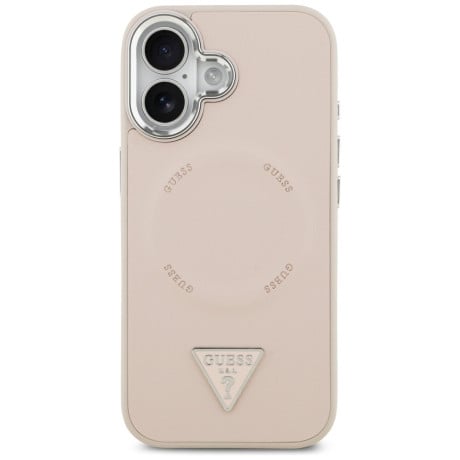 Оригинальный чехол Guess Triangle Logo с MagSafe на iPhone 17 - pink