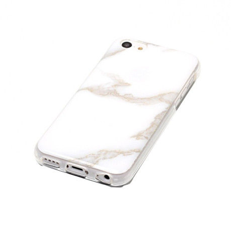 Противоударный чехол Marble Pattern для iPhone 5C - белый