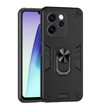 Ударозахисний чохол Metal Ring Holder на OPPO Reno15 Pro 5G Global — чорний