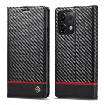 Чохол-книжка LCIMEEKE Carbon Fiber для Xiaomi Redmi Note 14S/ 13 Pro 4G / POCO M6 Pro 4G  - Black
