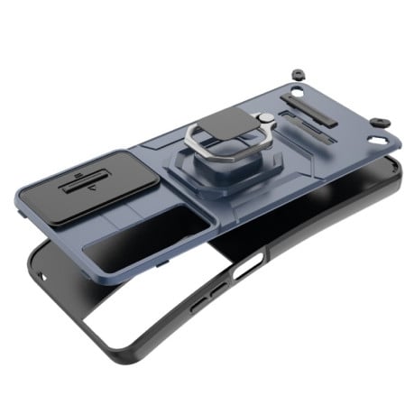 Противоударный чехол Sliding Camshield для Realme C65 4G Global - фиолетовый