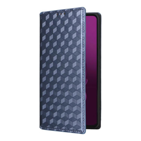 Чохол-книжка Cubic Grid Flip Leather для Xiaomi Poco M7 Pro 5G - синій
