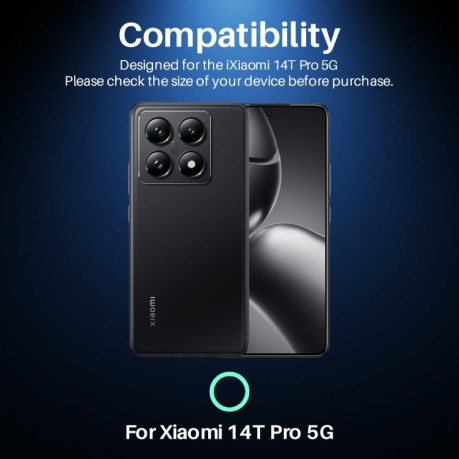 Защитное стекло NORTHJO Glitter Camera Lens Protector Tempered Glass Metal Ring на Xiaomi 14T Pro 5G - черное