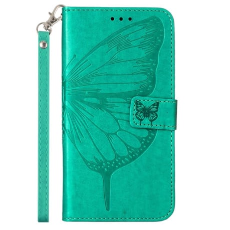 Чехол-книжка Embossed Butterfly для  iPhone 14 Plus - зеленый