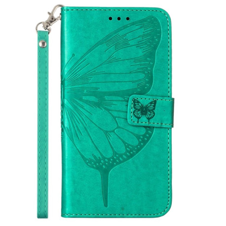 Чехол-книжка Embossed Butterfly для OnePlus Nord 2T 5G - зеленый