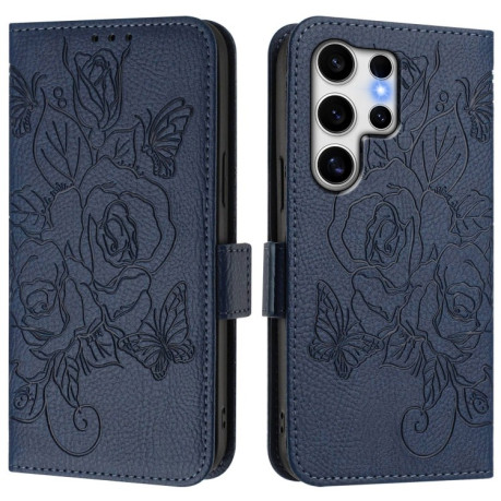 Чохол-книжка Magnetic RFID Anti-theft Leather  для Samsung Galaxy S25 Ultra 5G - синій