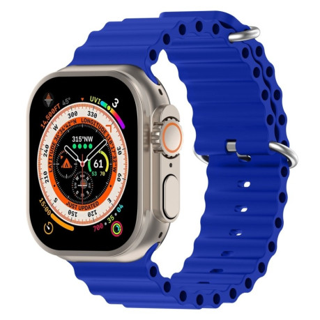 Силиконовый ремешок Ocean для Apple Watch Ultra 49mm/45mm /44mm - синий