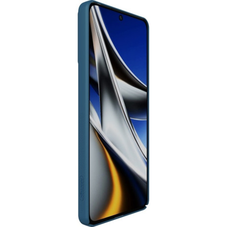 Противоударный чехол NILLKIN Black Mirror Series на Xiaomi Poco X4 Pro 5G - синий