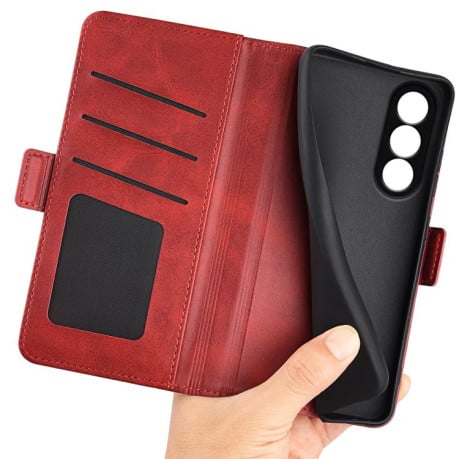 Чохол-книжка Dual-side Magnetic Buckle на OnePlus Nord 5/Ace 5 Ultra - червоний