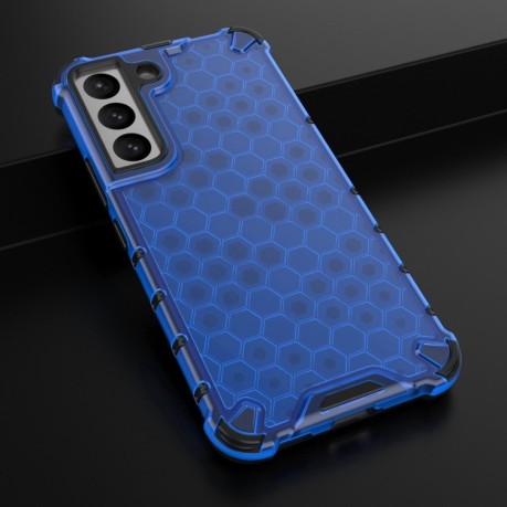 Протиударний чохол Honeycomb with Neck Lanyard для Samsung Galaxy S22 5G - синій
