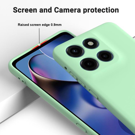 Силіконовий чохол Solid Color Liquid Silicone на Motorola Edge 60 - зелений