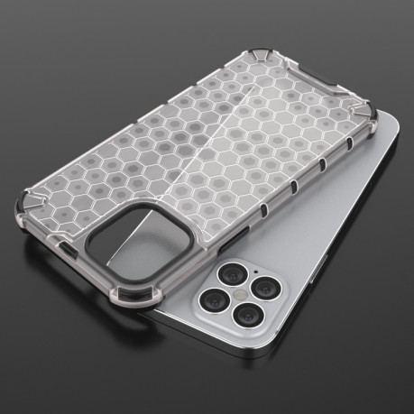 Противоударный чехол Honeycomb на iPhone 12 Mini - серый