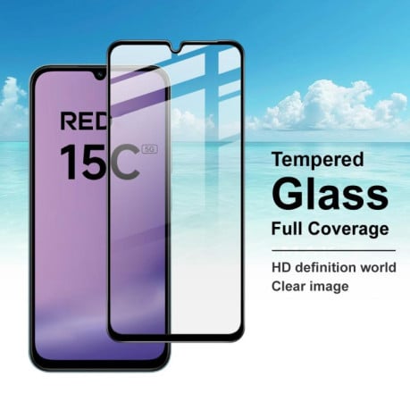 Захисне скло IMAK 9H Full Screen Film Pro+ на Xiaomi Redmi 15C 4G EU / 15C 5G 173.1mm Global - чорне