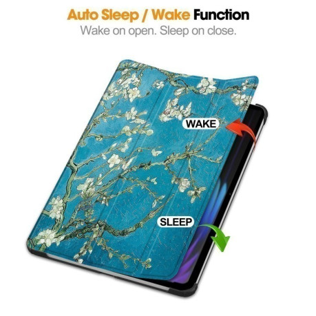 Чехол-книжка Custer Painted 3-Fold Stand Leather Smart для Xiaomi Pad 7 / 7 Pro - Blossom