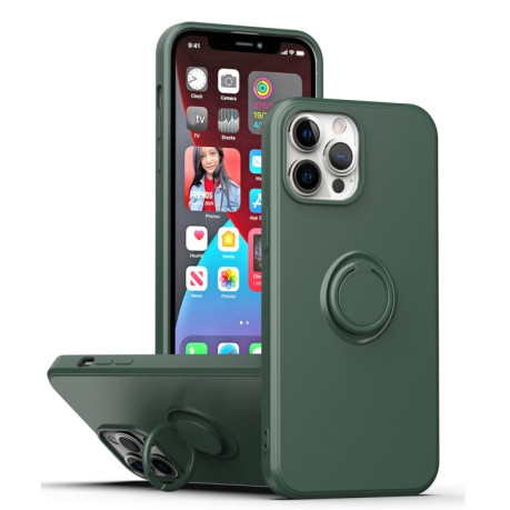Противоударный чехол Ring Kickstand для iPhone 14 Plus - темно-зеленый