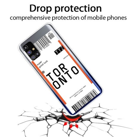 Противоударный чехол Boarding Pass Series на Samsung Galaxy M51 - Toronto