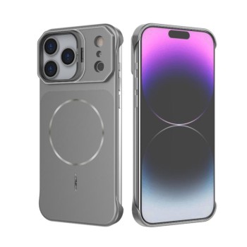 Чохол Frameless Half-Wrapped PC Magnetic без рамки на iPhone 18 Pro Max — сірий