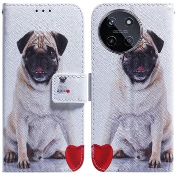 Чехол-книжка Coloured Drawing для Realme 11 4G Global - Pug