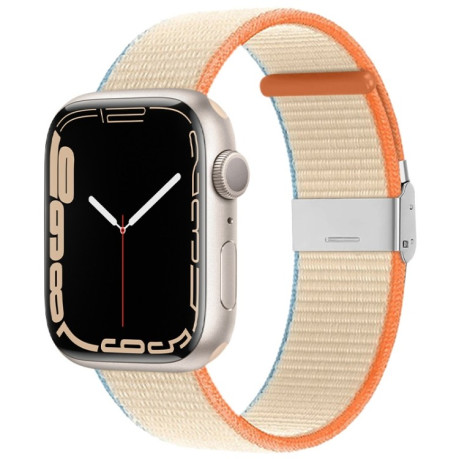 Ремінець Metal Buckle Nylon Strap для Apple Watch 10 46mm/Ultra 49mm / Series 8/7 45mm / 44mm / 42mm- помаранчевий