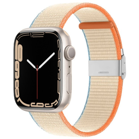 Ремінець Metal Buckle Nylon Strap для Apple Watch Ultra 49mm /45mm /44mm /42mm - помаранчевий