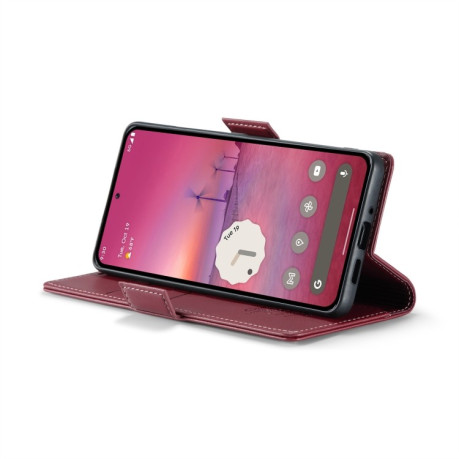 Чохол-книжка CaseMe 023 Butterfly Buckle Litchi Texture RFID Anti-theft Leather для Google Pixel 9 Pro XL - винно-червоний