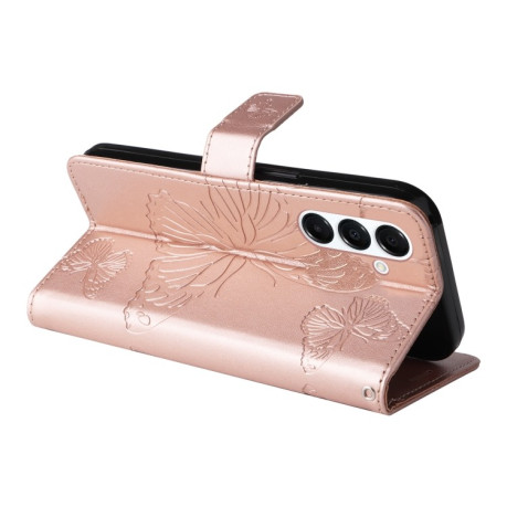 Чохол-книжка Embossed Butterfly  для Samsung Galaxy A26 5G - рожеве золото