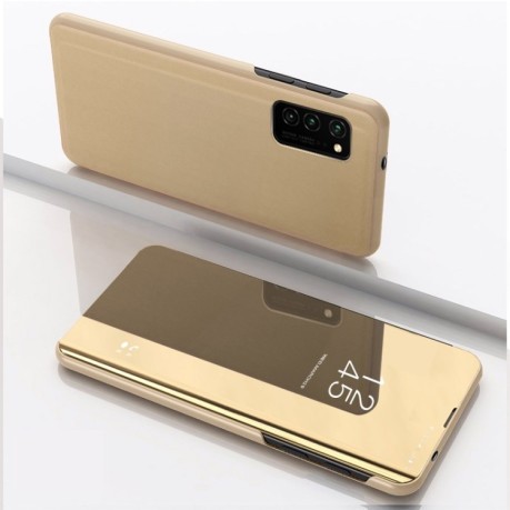 Чехол книжка Clear View на Samsung Galaxy A23 4G - золотой